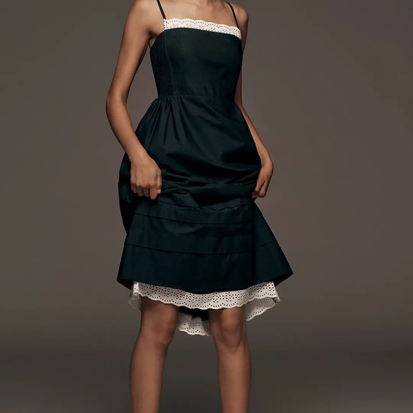 By Anthropologie Sleeveless Poplin Midi Dress (size M) 154 - Picture 12 of 12